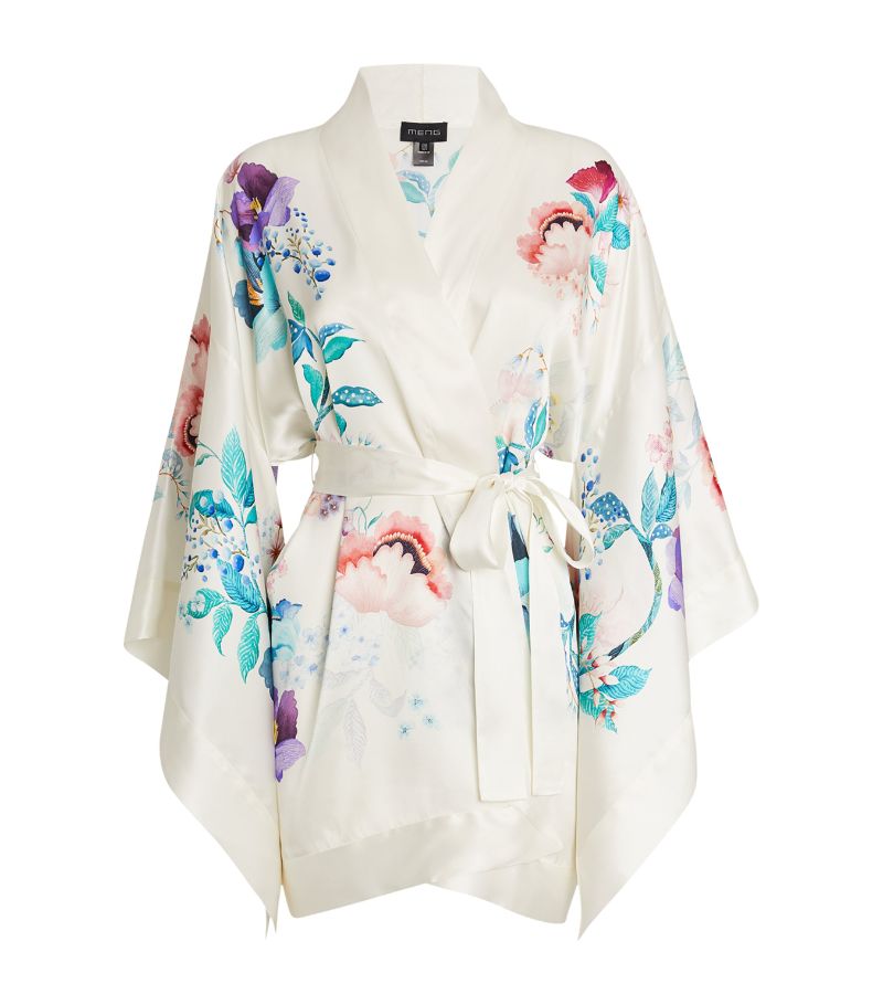 Meng Meng Silk Floral Short Kimono