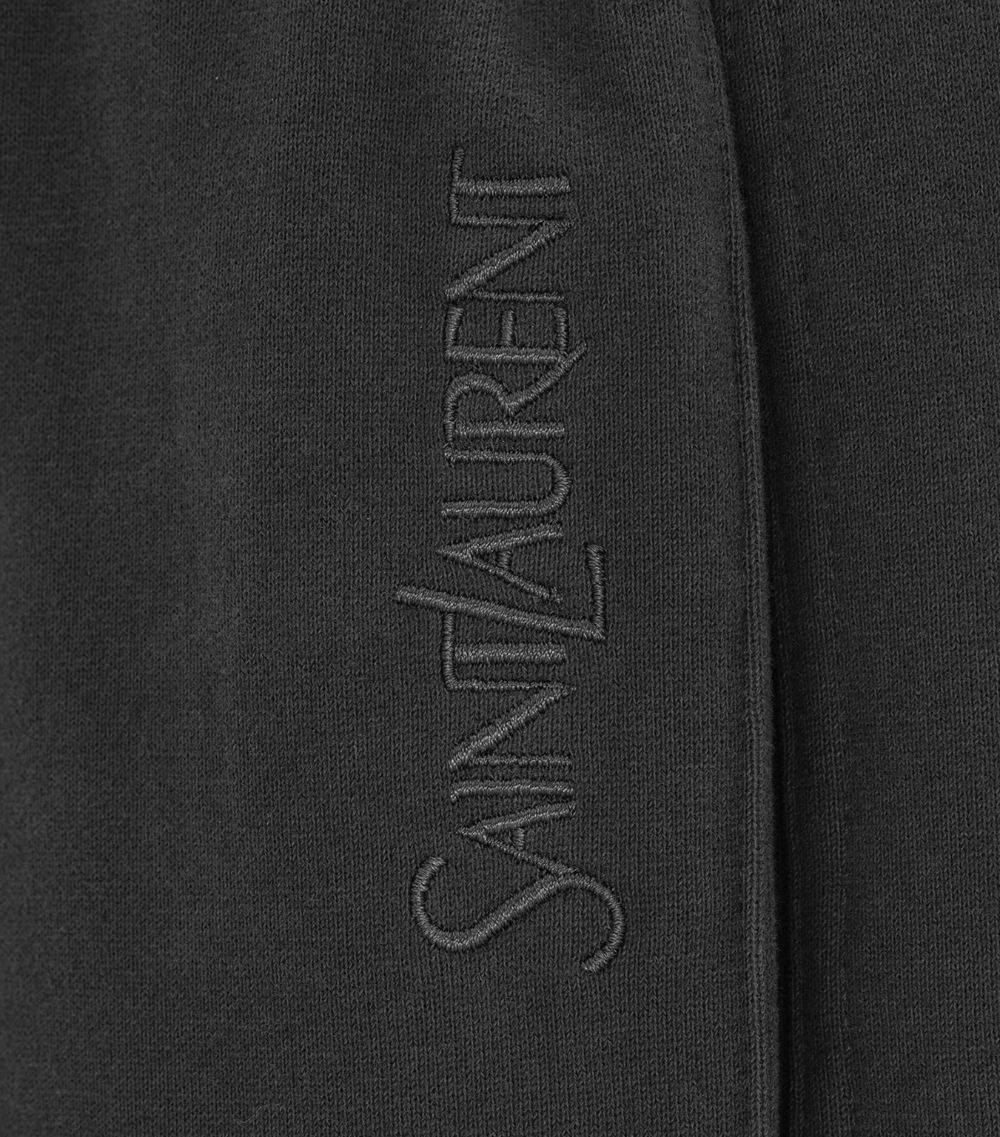 Saint Laurent Saint Laurent Cotton Embroidered Logo Sweatpants