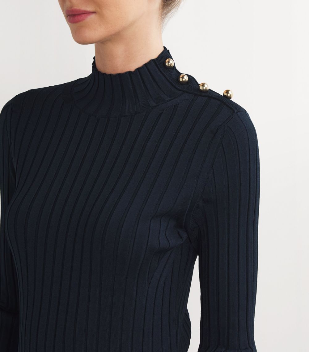 Stella McCartney Stella Mccartney Ribbed Knit Mini Dress