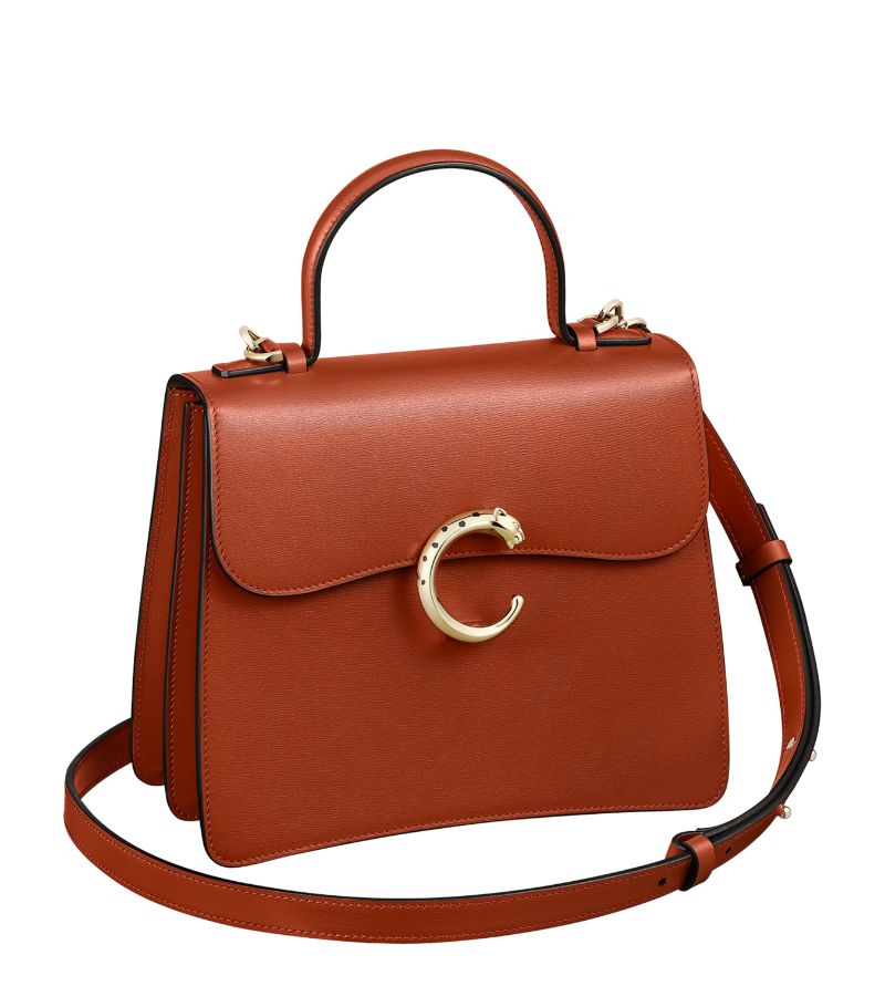 Cartier Cartier Leather Panthère De Cartier Top-Handle Bag