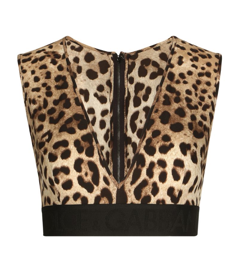 Dolce & Gabbana Dolce & Gabbana Leopard Print Crop Top