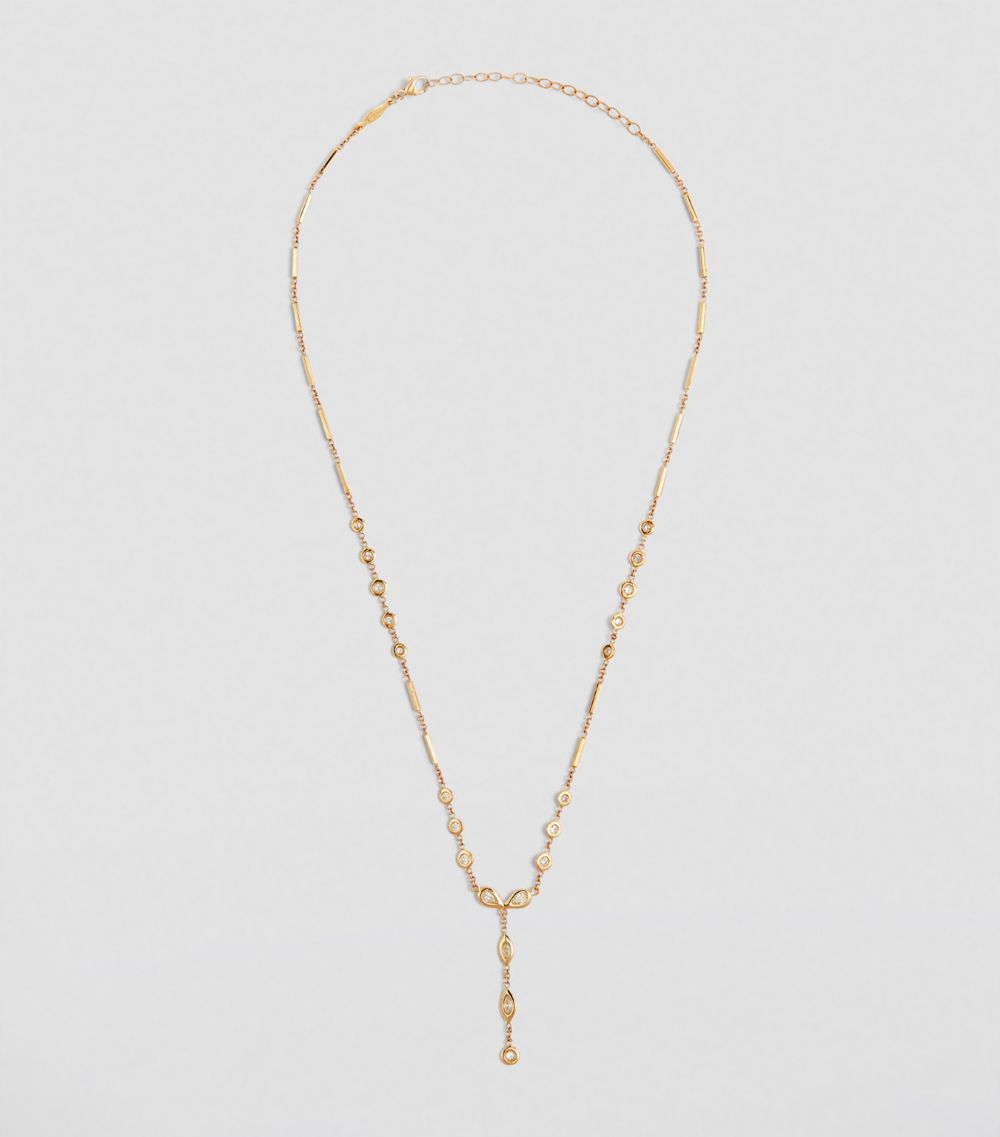 Jacquie Aiche Jacquie Aiche Yellow Gold And Diamond Hailey Shaker Lariat Necklace