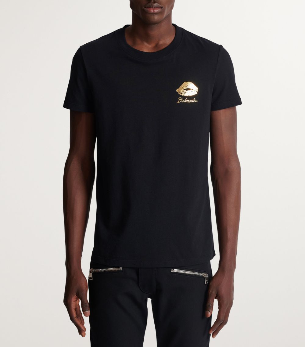 Balmain Balmain Cotton Kiss-Logo T-Shirt