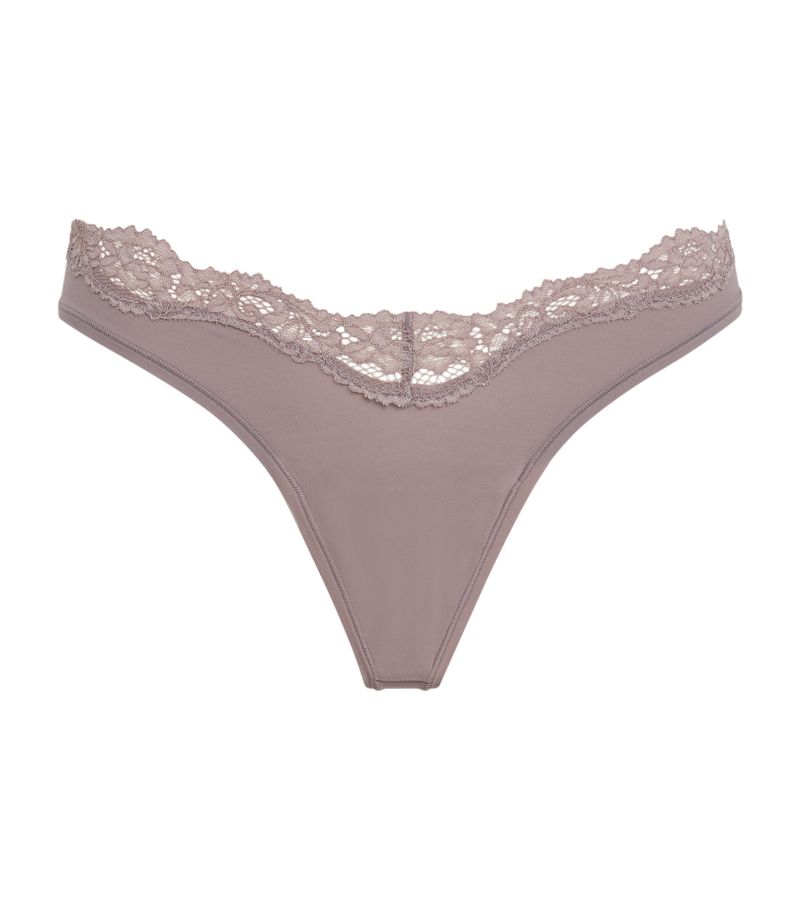 Skims Skims Lace-Trim Fits Everybody Dipped Thong