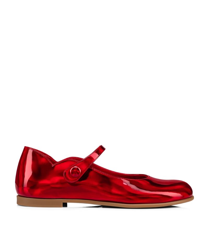 Christian Louboutin Kids Christian Louboutin Kids Melodie Chick Leather Ballet Flats