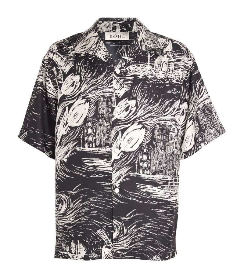 Róhe Róhe Silk Printed Bowling Shirt