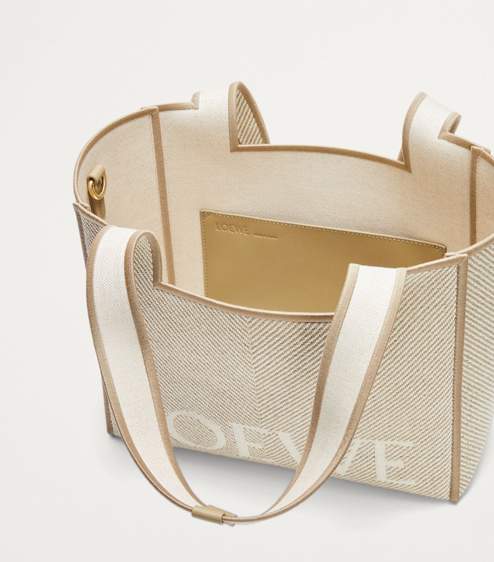 Loewe Loewe Medium Canvas Font Tote Bag