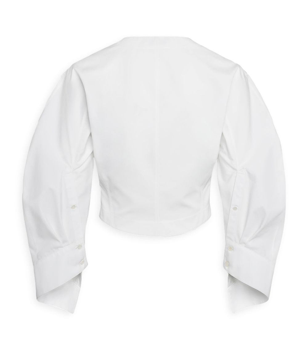 Alaïa Alaïa Puff-Sleeve Cropped Blouse