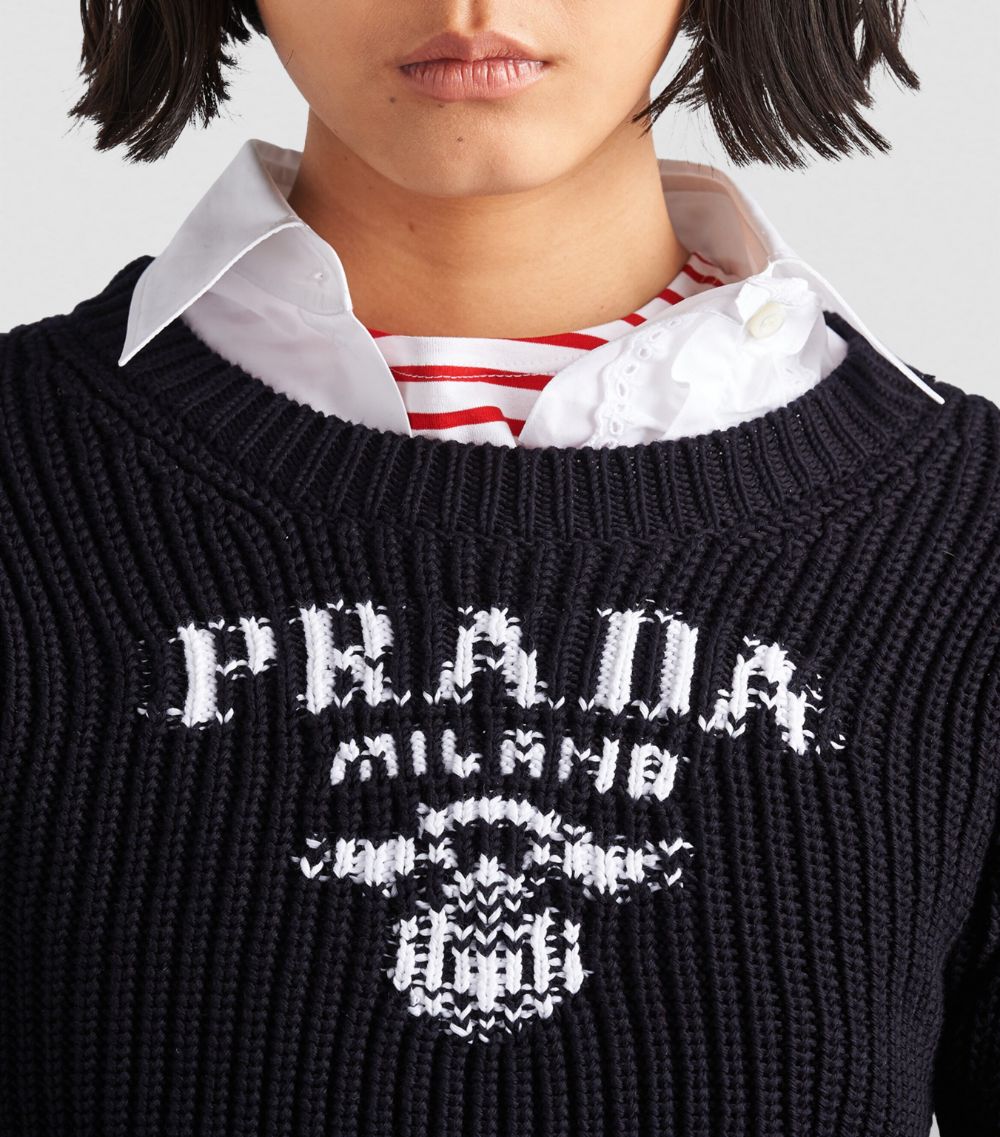 Prada Prada Cotton Logo Sweater