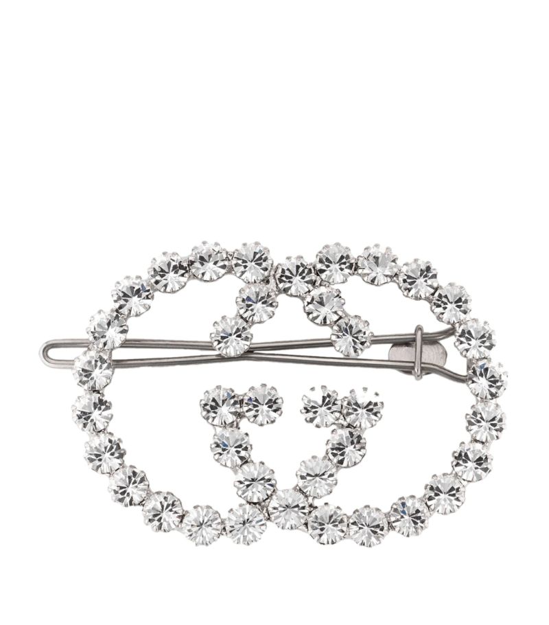 Gucci Gucci Crystal-Embellished Interlocking G Hair Clip