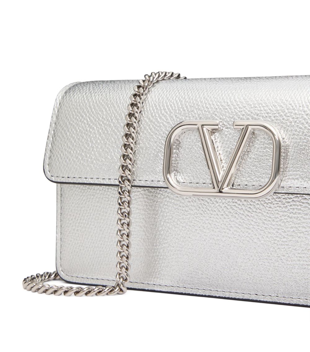 VALENTINO GARAVANI Valentino Garavani Metallic Leather Wallet On Chain