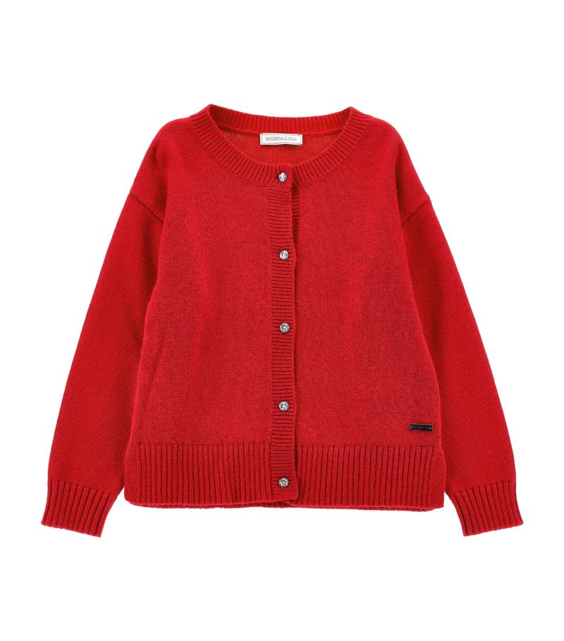 Monnalisa Monnalisa Angora-Blend Crystal-Button Cardigan (2-13 Years)