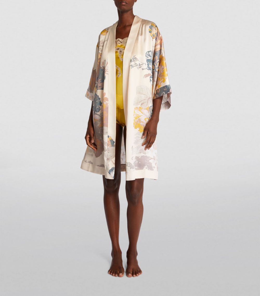 Carine Gilson Carine Gilson Silk Butterfly Short Robe