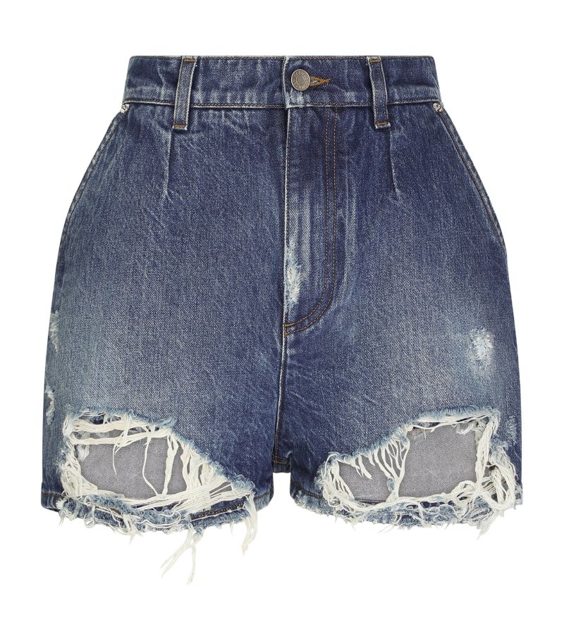 Dolce & Gabbana Dolce & Gabbana Distressed Denim Shorts