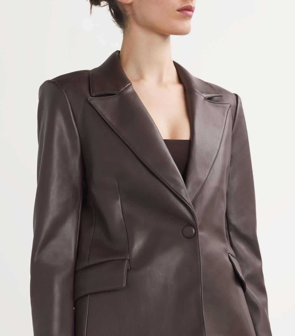 Good American Good American Faux Leather Sculpted Blazer