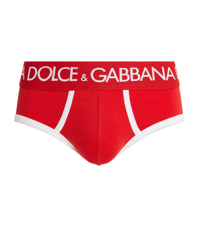 Dolce & Gabbana Dolce & Gabbana Pipe-Detail Logo Briefs