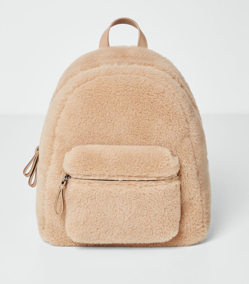 Brunello Cucinelli Kids Brunello Cucinelli Kids Faux Shearling Backpack