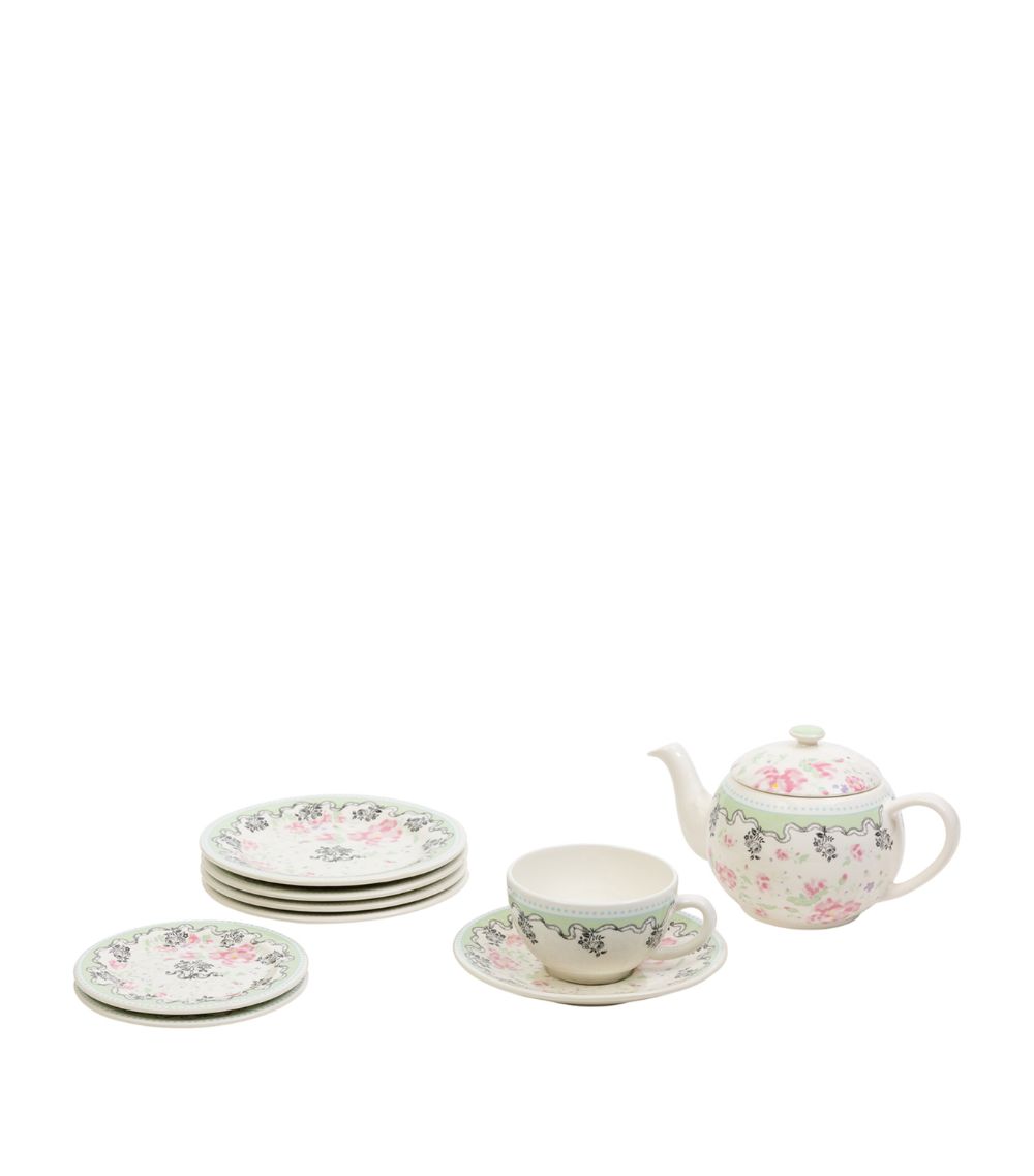 Gien Gien X Ladurée Set Of 2 Pompadour Tea Cups And Saucers (15Cm)