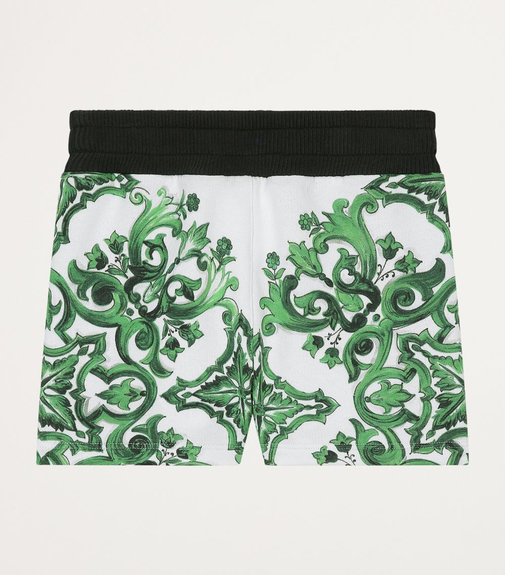 Dolce & Gabbana Dolce & Gabbana Kids Cotton Majolica Print Shorts (3-30 Months)