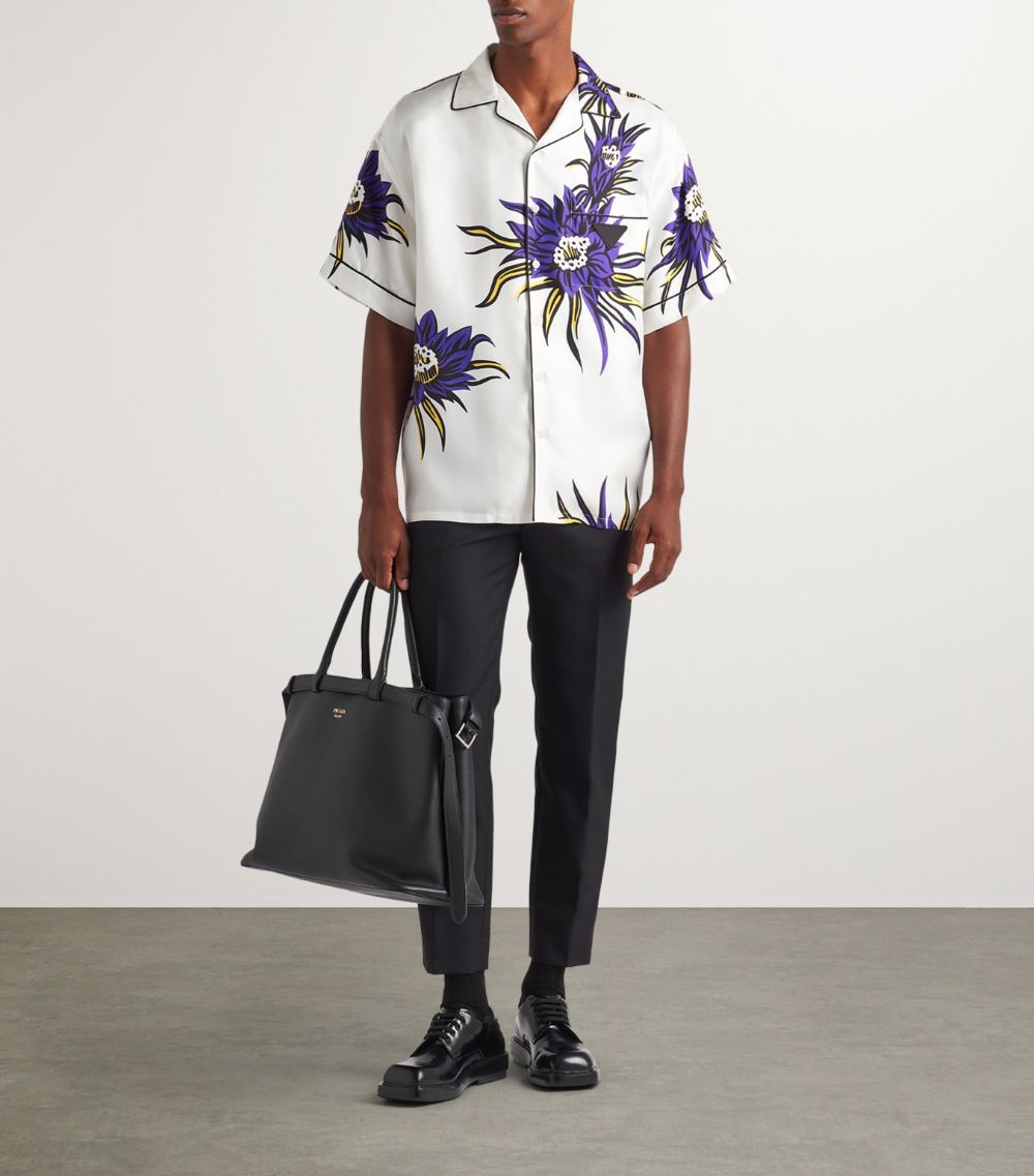 Prada Prada Silk Floral Print Shirt