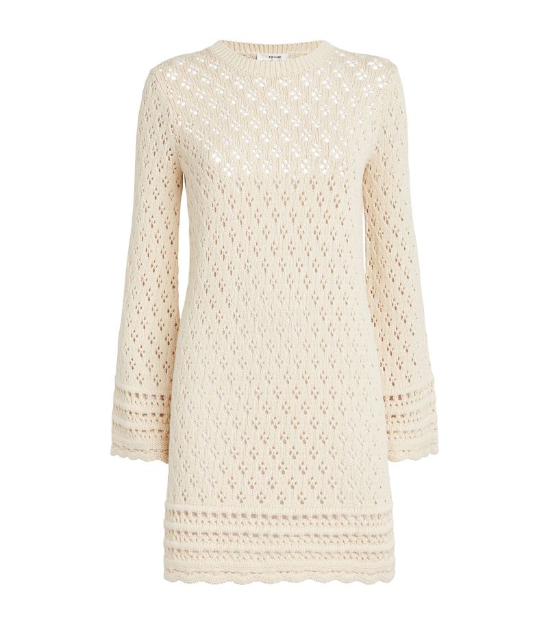 Frame Frame Crochet Shift Mini Dress