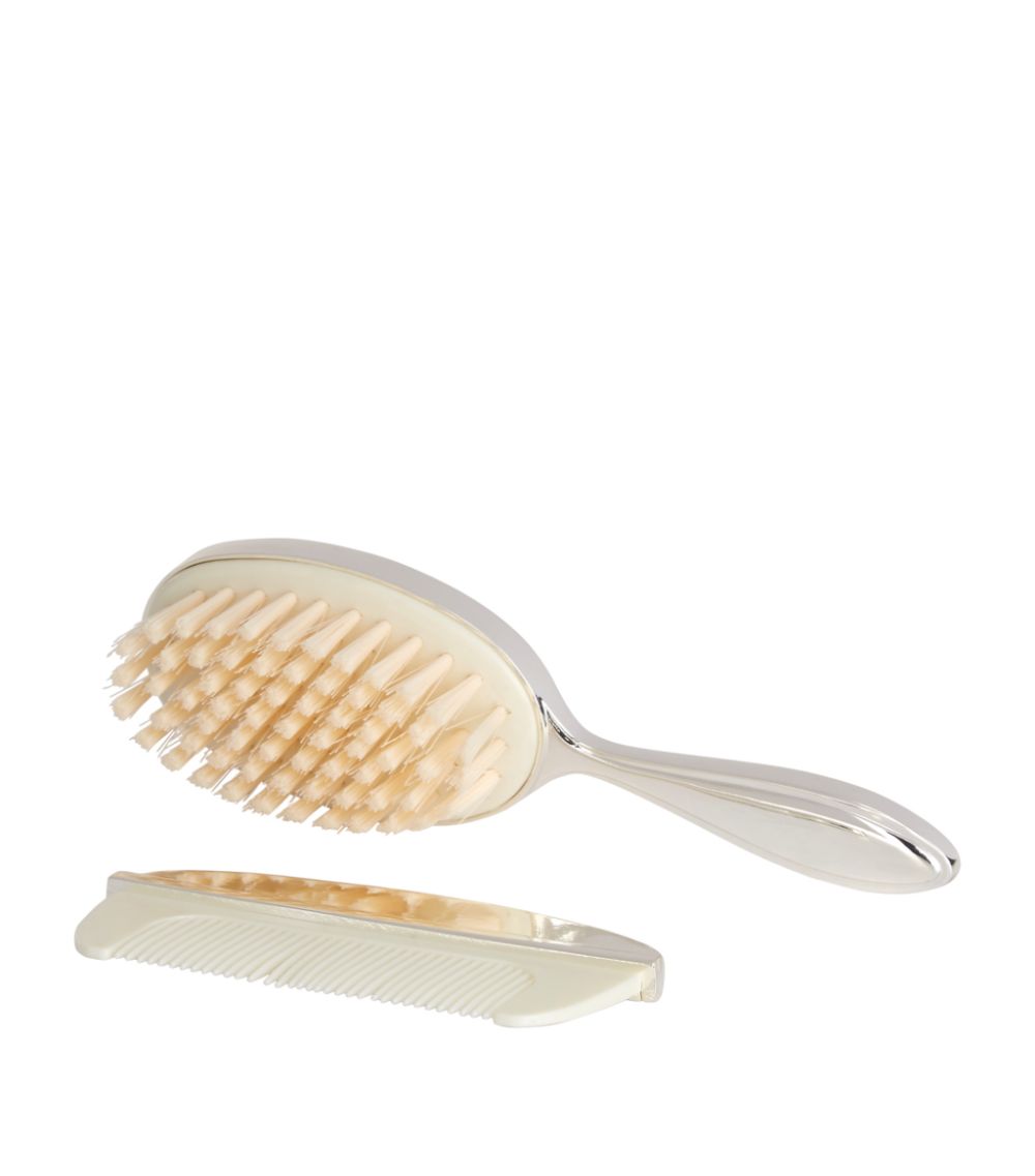English Trousseau Kids English Trousseau Kids Silver Plated Brush And Comb Set