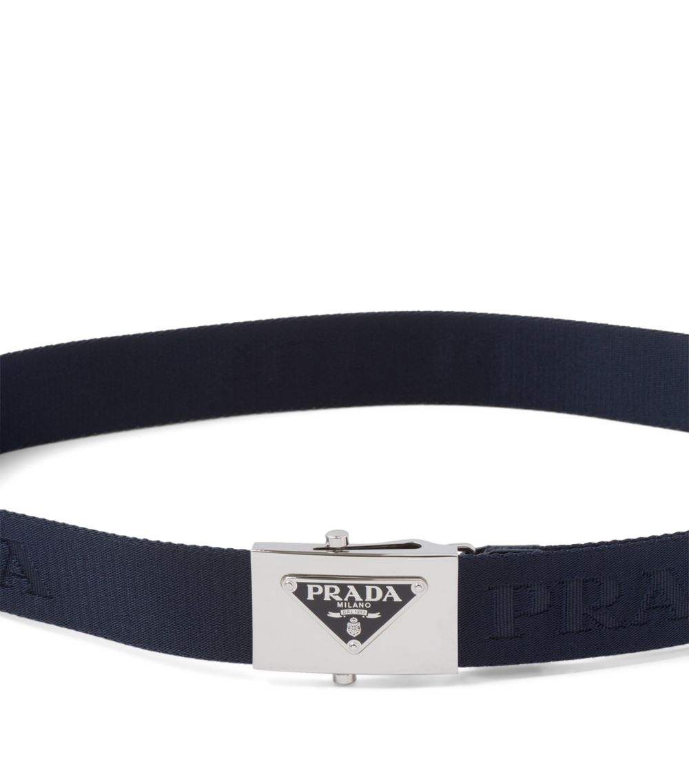 Prada Prada Woven Logo Belt