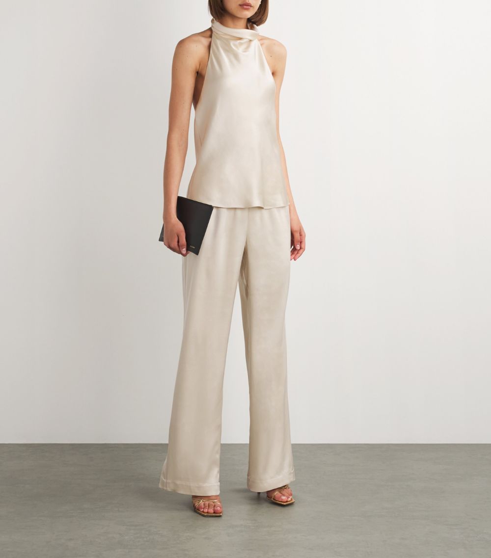 Anine Bing Anine Bing Silk-Blend Aden Wide-Leg Trousers