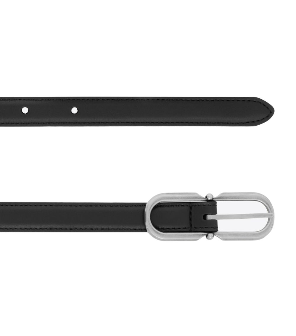 Saint Laurent Saint Laurent Leather Double Buckle Belt