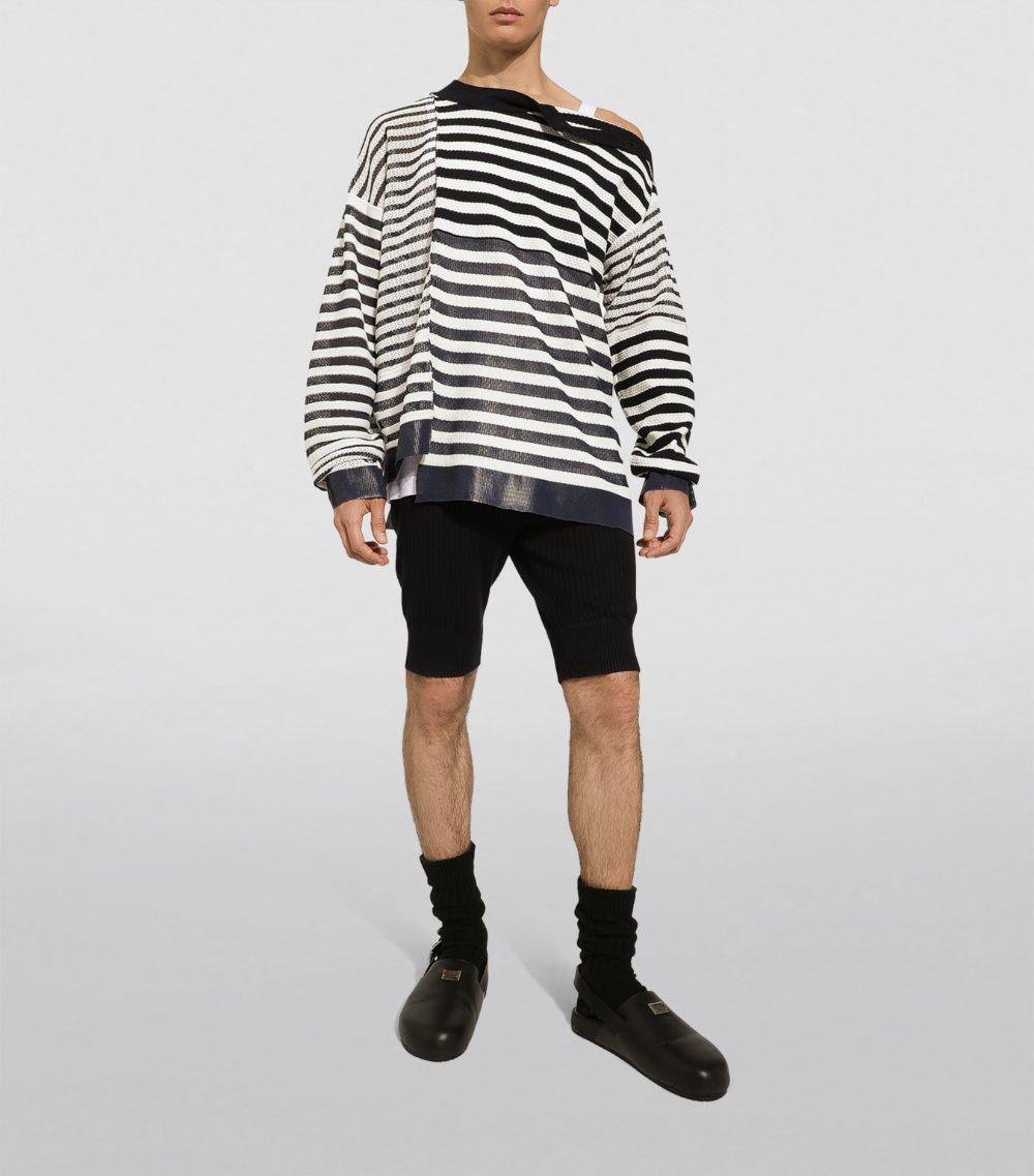 Dolce & Gabbana Dolce & Gabbana Asymmetric Striped Sweater