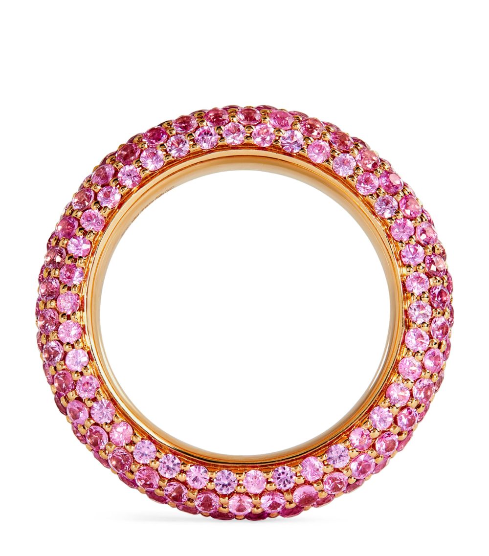 Emily P. Wheeler EMILY P. WHEELER Rose Gold and Sapphire Puffy Band Ring