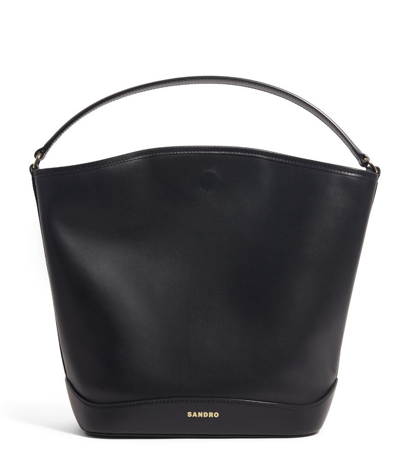  Sandro Leather Tangoso Bucket Bag