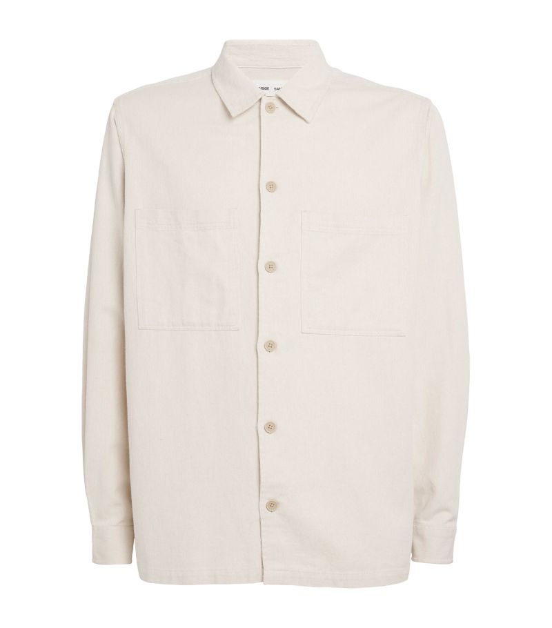  Samsoe Samsoe Cotton-Linen Denim Overshirt