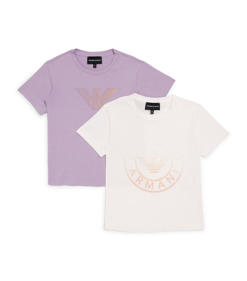 Emporio Armani Kids Emporio Armani Kids Embroidered Ombré Logo T-Shirt (5-14 Years)