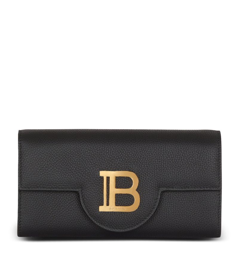 Balmain Balmain Leather B-Buzz Chain Wallet