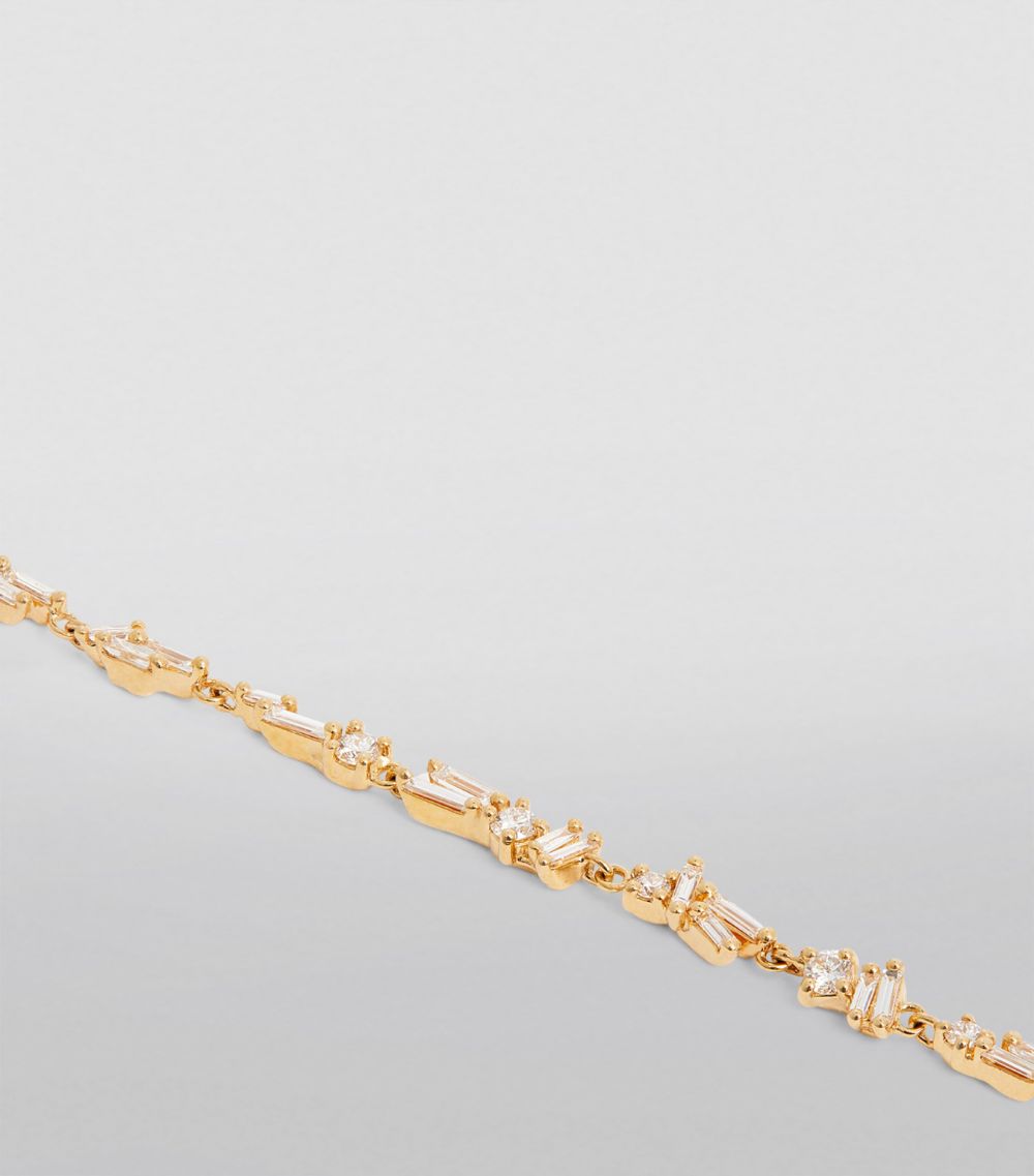 Suzanne Kalan Suzanne Kalan Yellow Gold And Diamond Classic Sparkler Bracelet