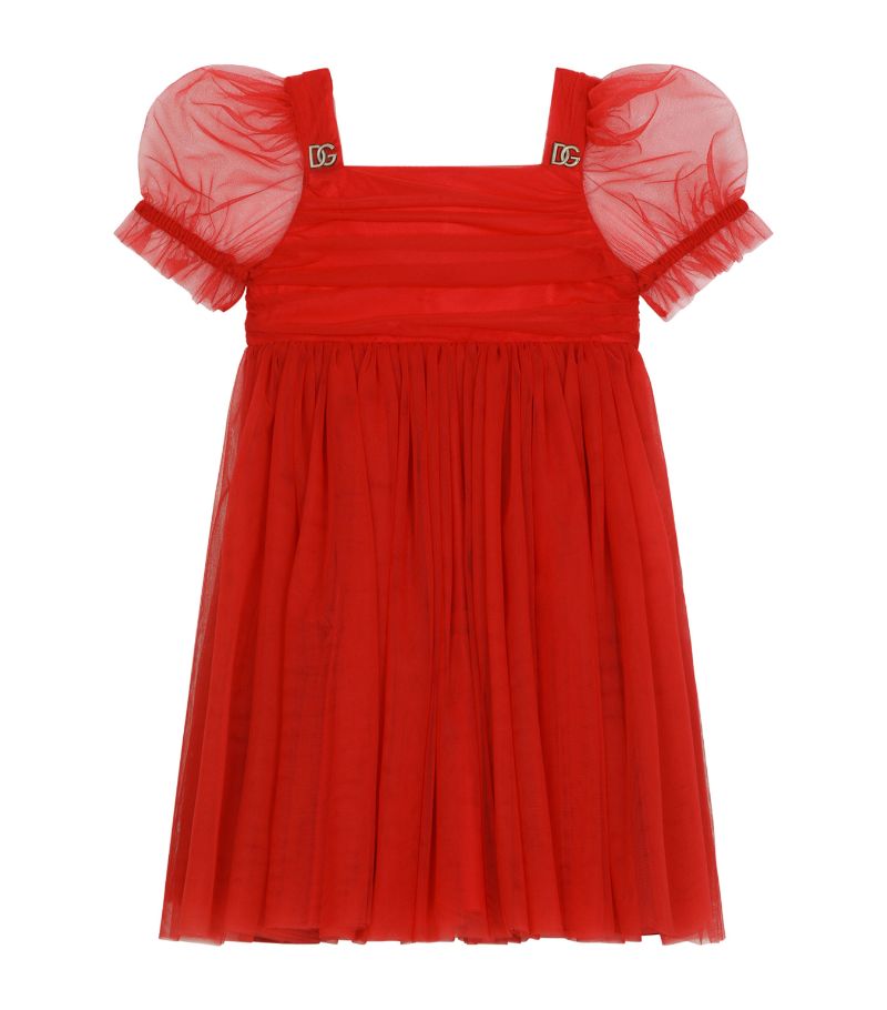 Dolce & Gabbana Dolce & Gabbana Kids Tulle Rosso Dress (2-6 Years)