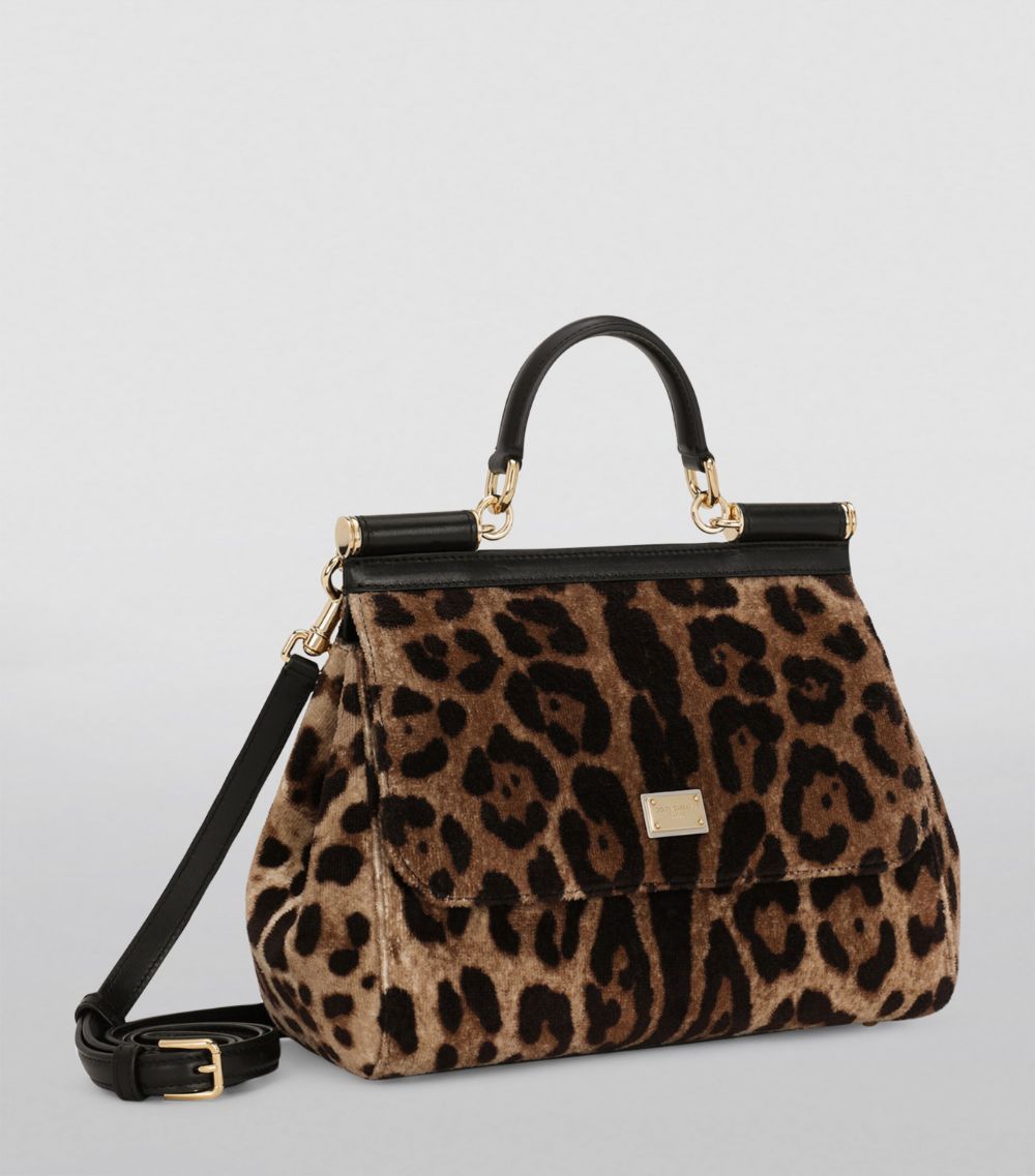 Dolce & Gabbana Dolce & Gabbana Leopard Print Top-Handle Bag