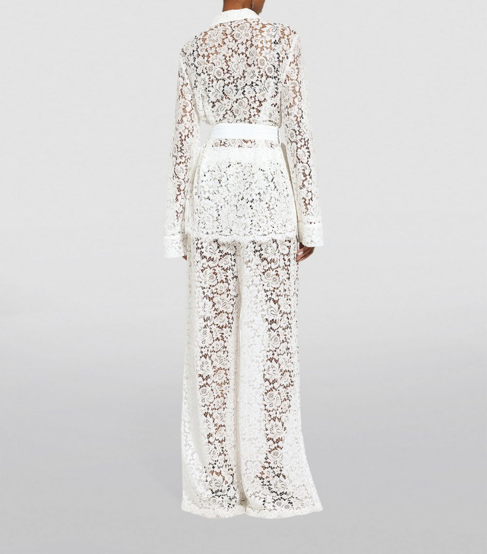 Dolce & Gabbana Dolce & Gabbana Lace Wide-Leg Trousers