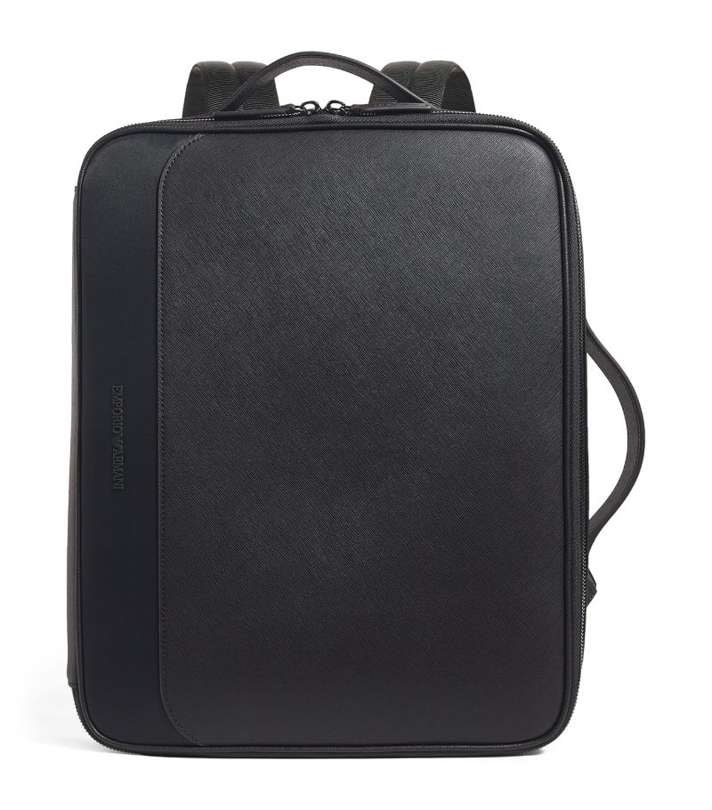 Emporio Armani Emporio Armani Leather Briefcase Backpack