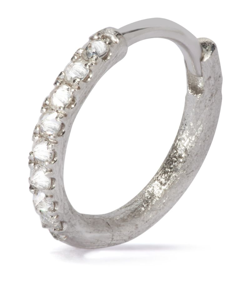 Annoushka Annoushka White Gold Dusty Diamonds Single Hoop Earring