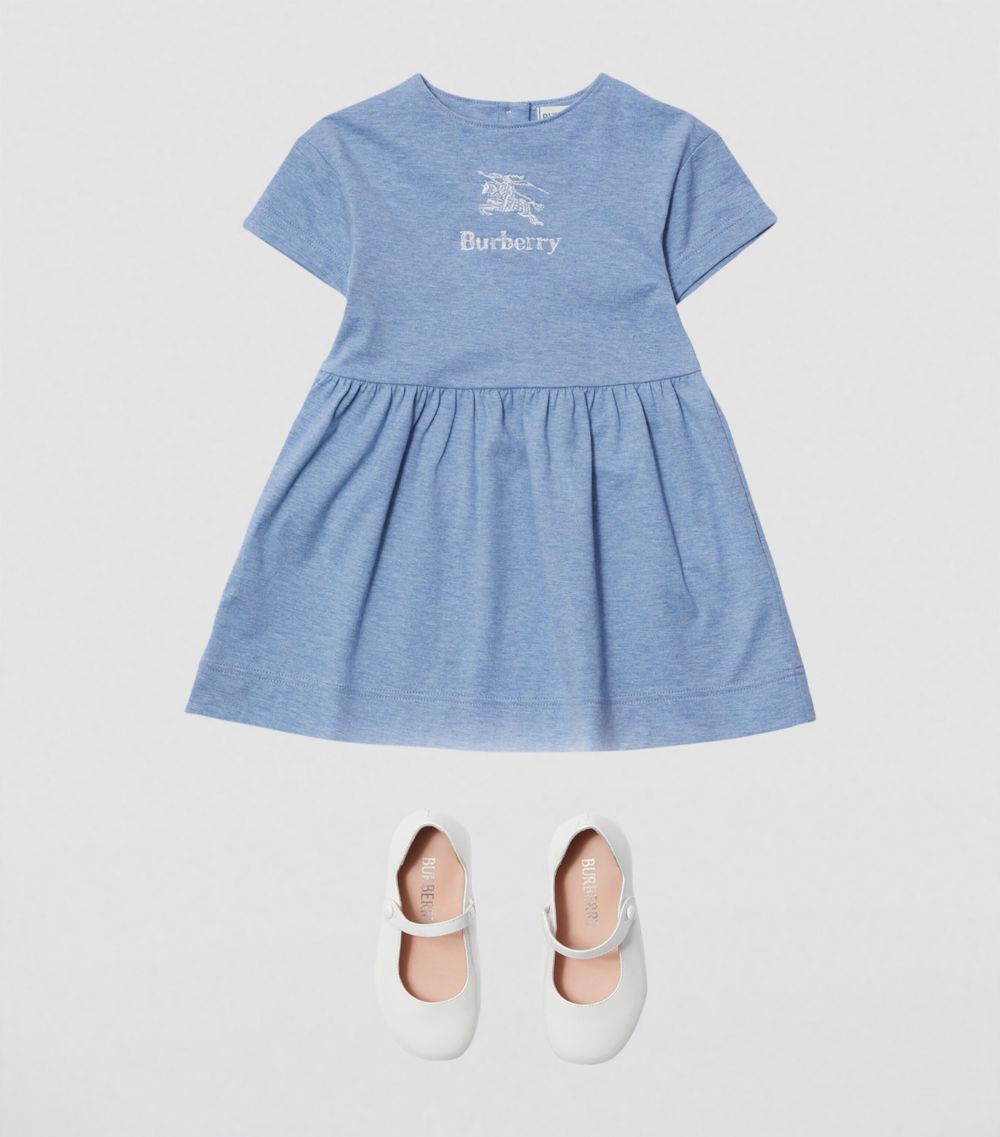 Burberry Burberry Kids Embroidered Logo Melange Dress (6-12 Months)