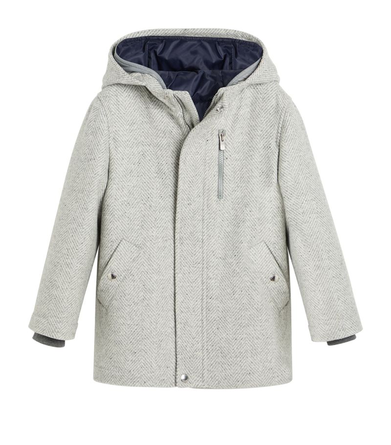 Brunello Cucinelli Kids Brunello Cucinelli Kids Wool-Cashmere-Silk 2-In-1 Parka