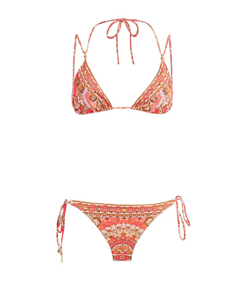 Camilla Camilla Printed Crystal-Embellished Bikini