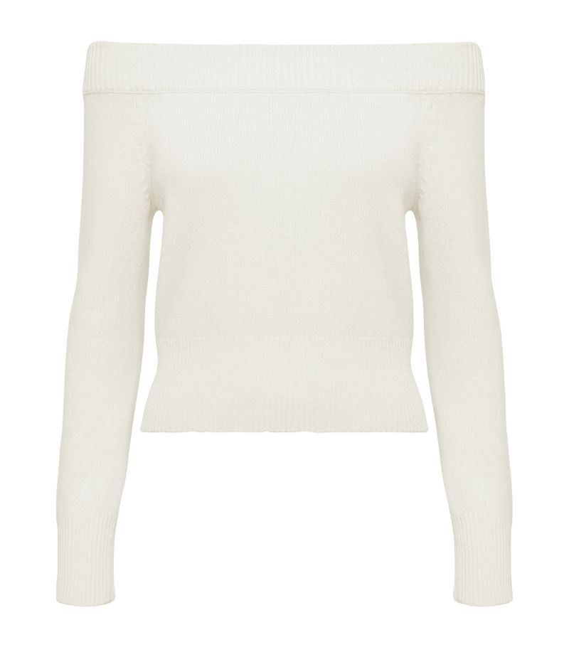 Alexander McQueen Alexander McQueen Knitted Off-The-Shoulder Top