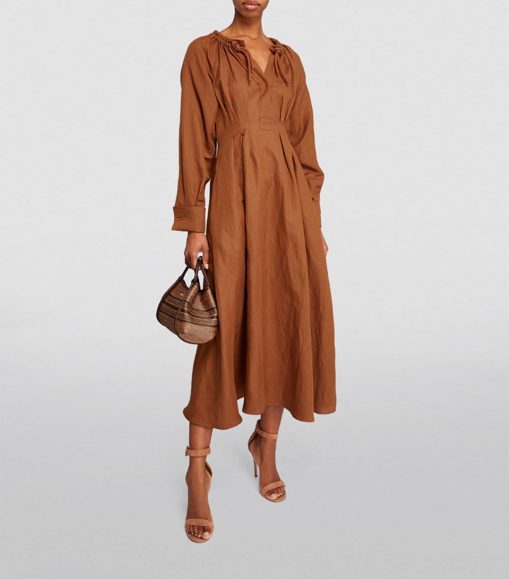 Max Mara Max Mara Linen-Silk Maxi Dress