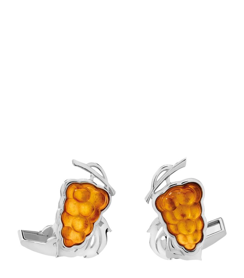 Lalique Lalique Amber Vigne Cufflinks