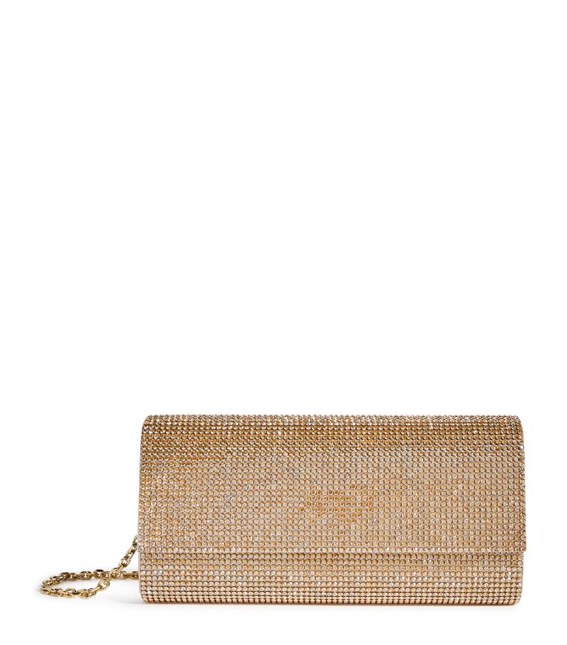 Judith Leiber Judith Leiber Satin Crystal-Embellished Perry Clutch Bag