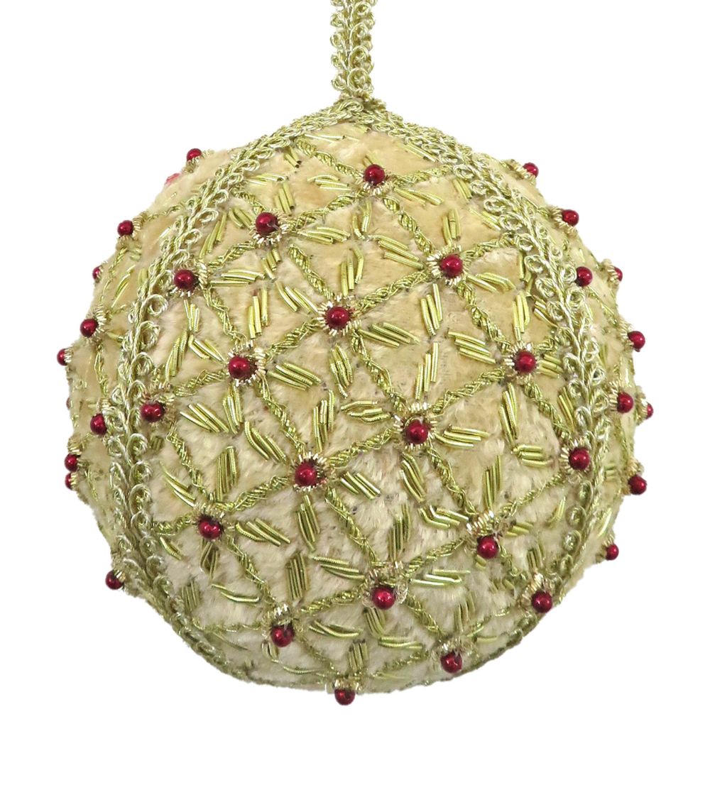 Harrods Harrods Velvet Embellished Bauble