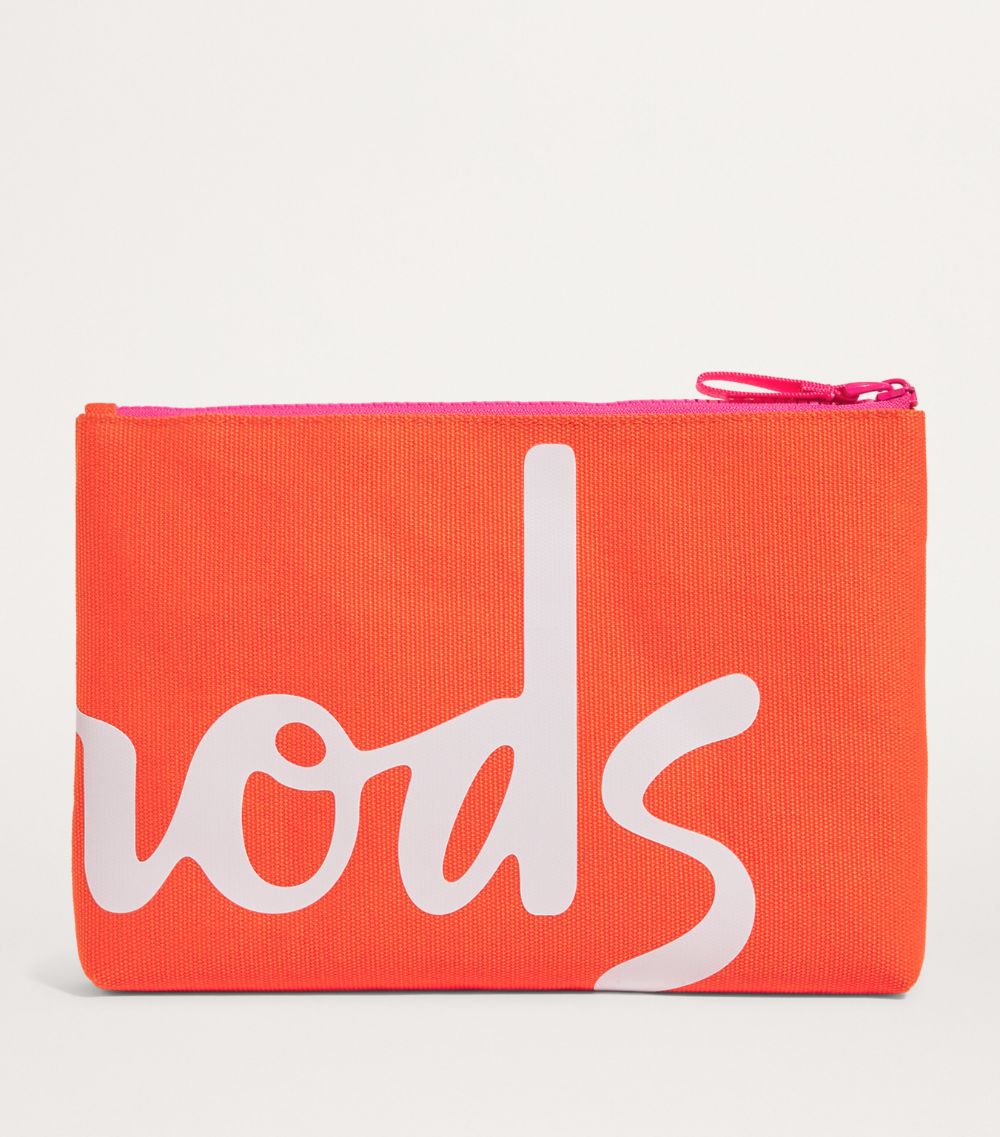 Harrods Harrods Medium Cotton Logo Pouch